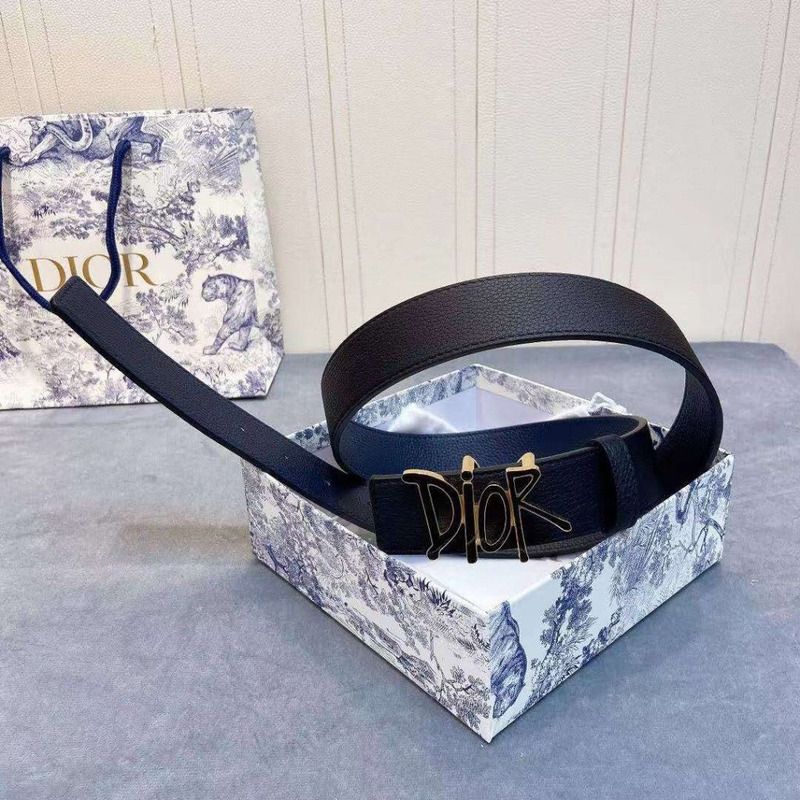 D*or leather belt with 