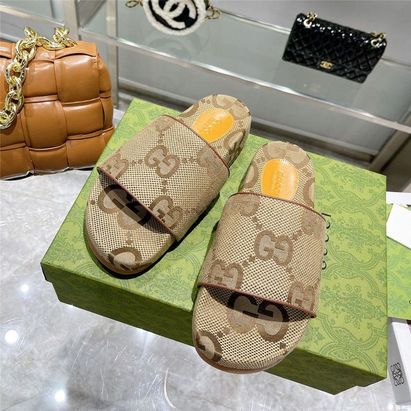 Men''s GG Canvas Slide Sandal(Beige)