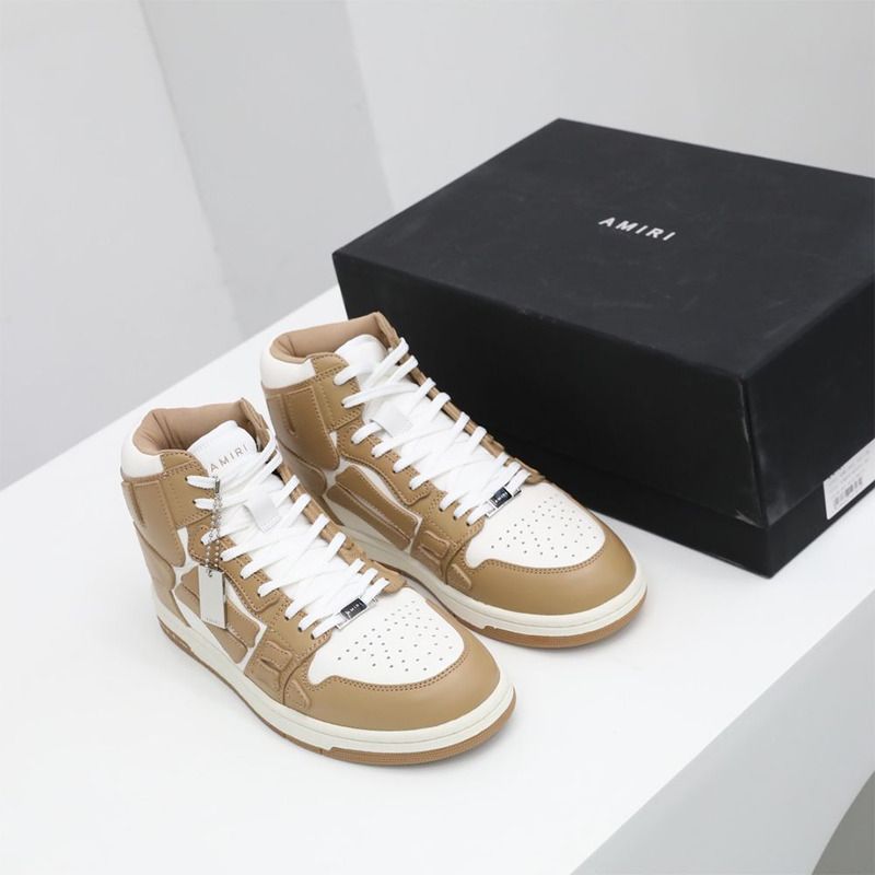 Amiri Skel-Top Hi Sneaker Brown/White