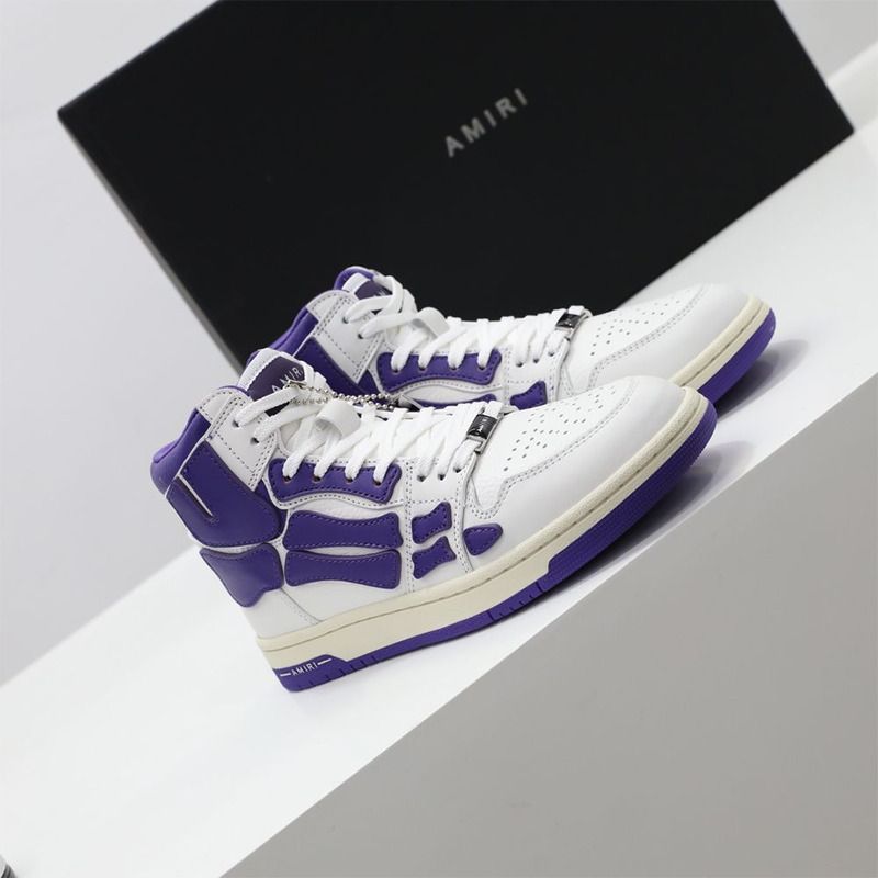 Amiri Skel-Top Hi Sneaker Purple/White