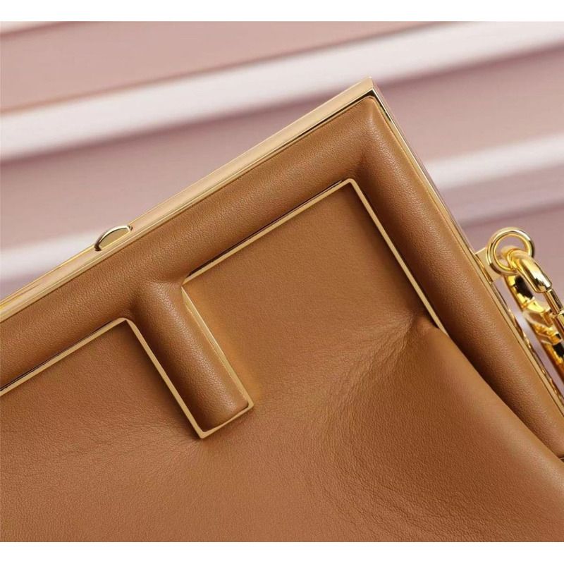 F**di first small brown leather bag