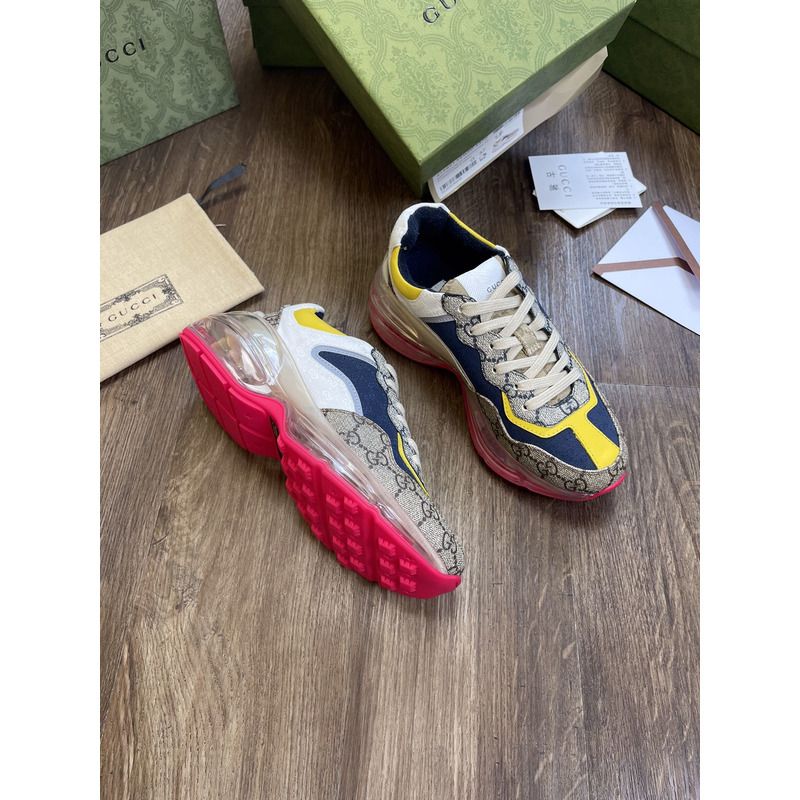 g*u*i g*u*i rhyton gg-S*p*e canvas trainers beige/blue