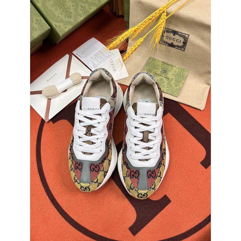 g*u*i rhyton gg-S*p*e canvas trainers beige/ebony