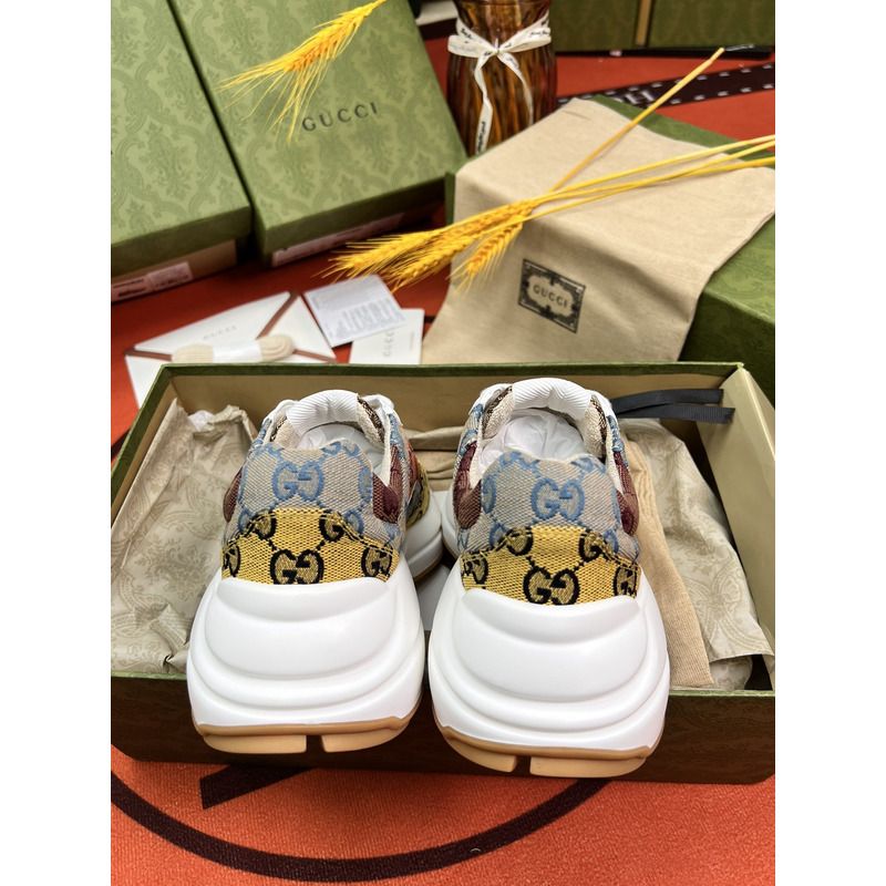 g*u*i rhyton gg-S*p*e canvas trainers beige/ebony