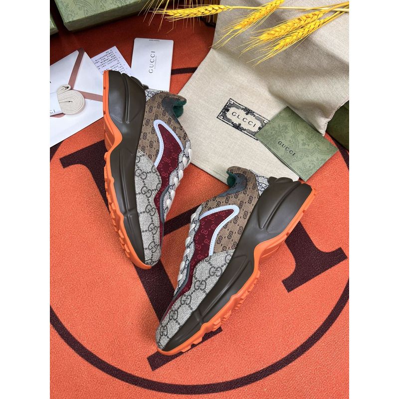 g*u*i rhyton gg-S*p*e canvas trainers  brown/beige