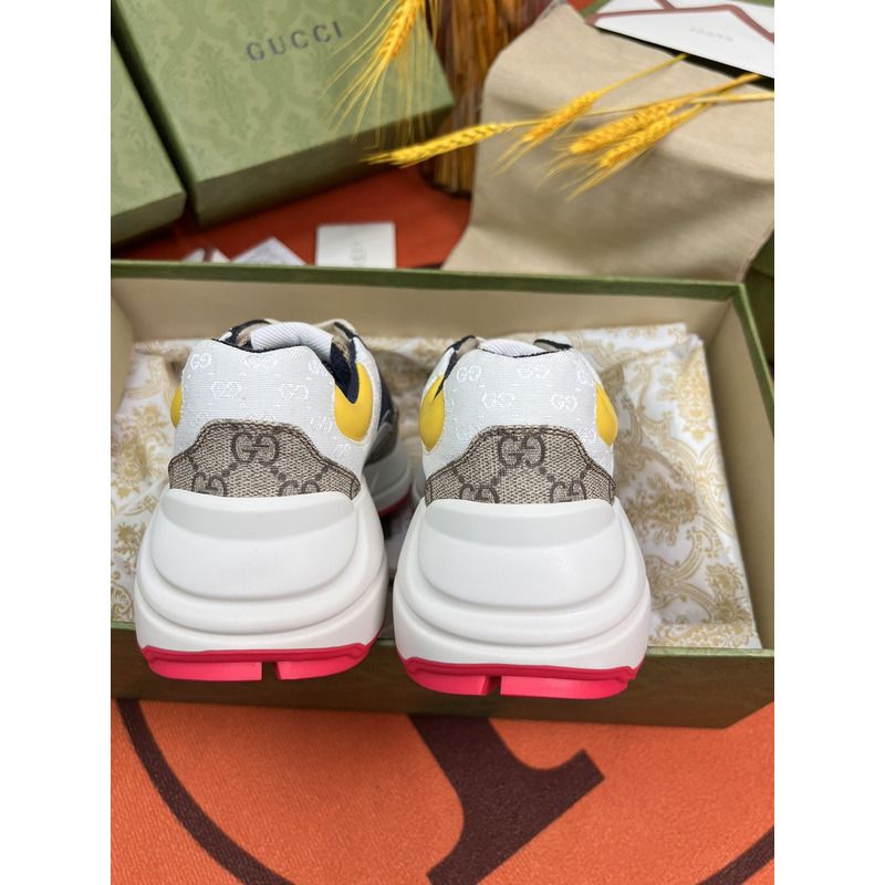 g*u*i rhyton gg-S*p*e canvas trainers   beige/blue