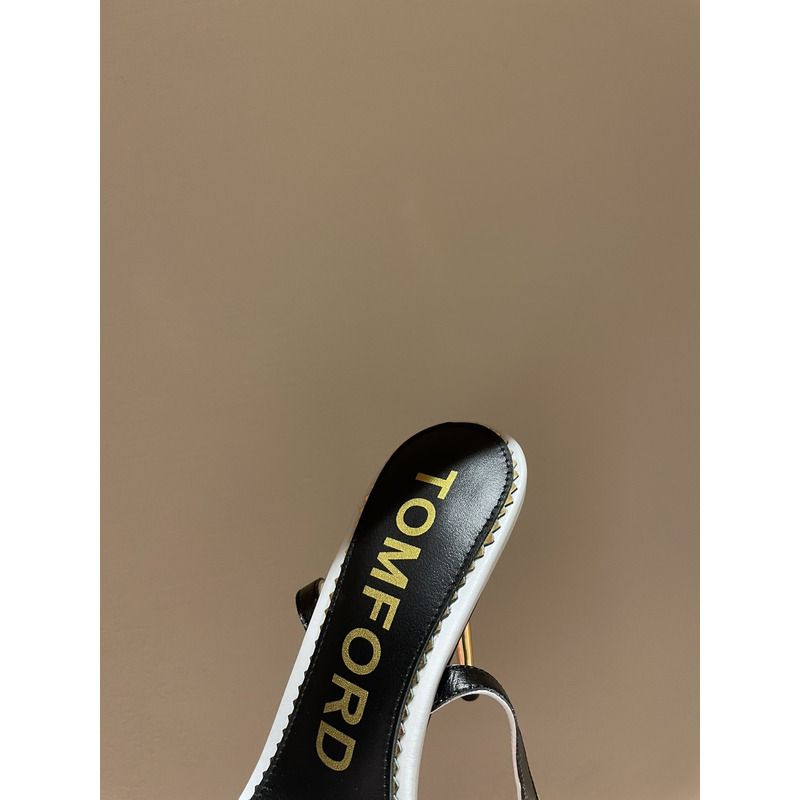 Tom Ford White PADLOCK SANDALS