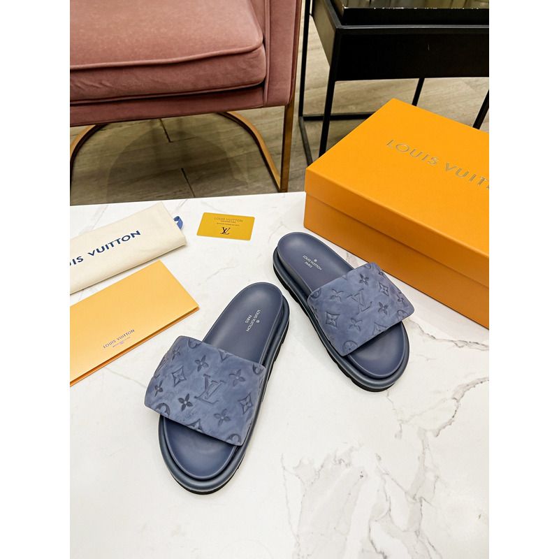 LV POOL PILLOW IN BLUE