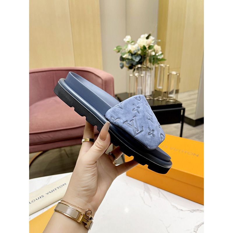 LV POOL PILLOW IN BLUE