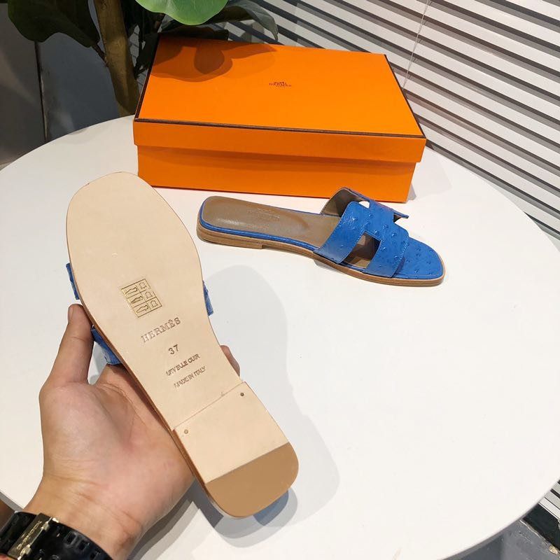 H**mes oasis sandals in blue