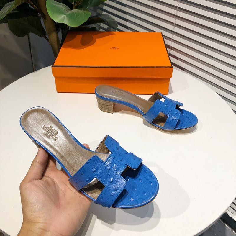 H**mes oasis sandals in blue