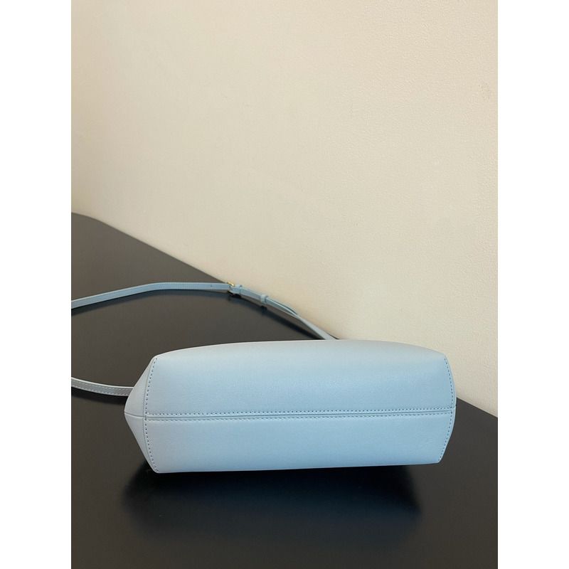 F**di first small light blue leather bag