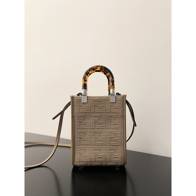 F**di sunshine mini shouldr bag  brown