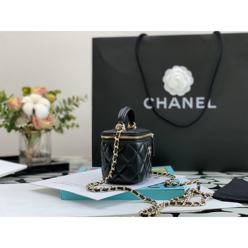 Ch*el box bag mini tote bags black