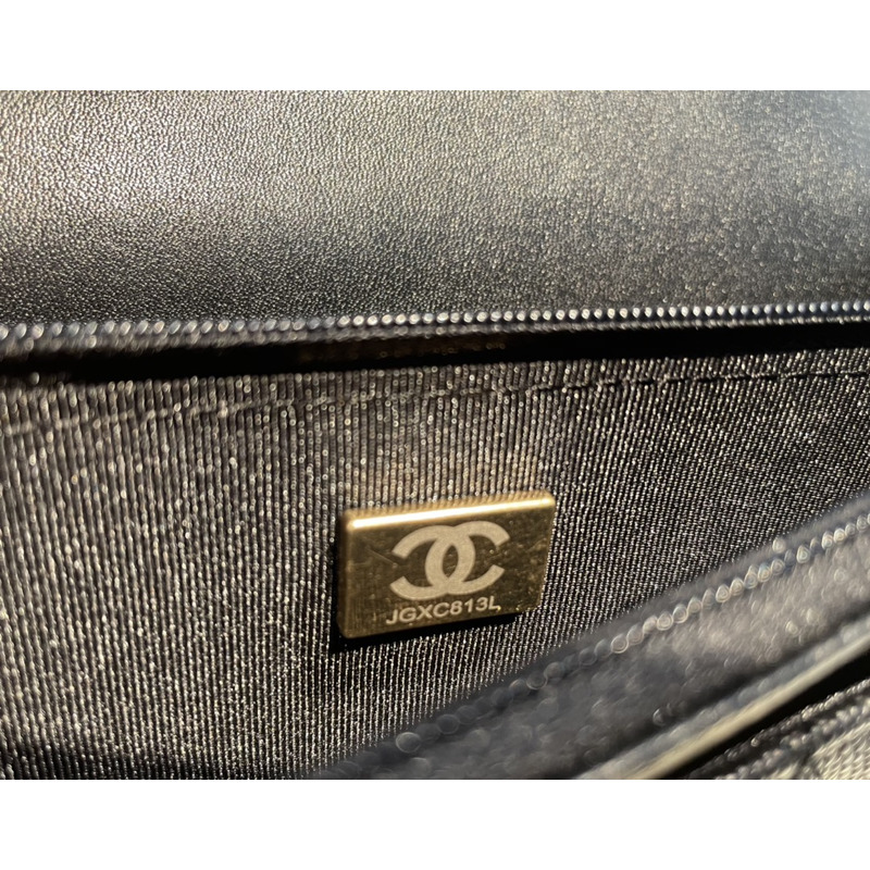 Ch*el coco trendy woc handle bag black