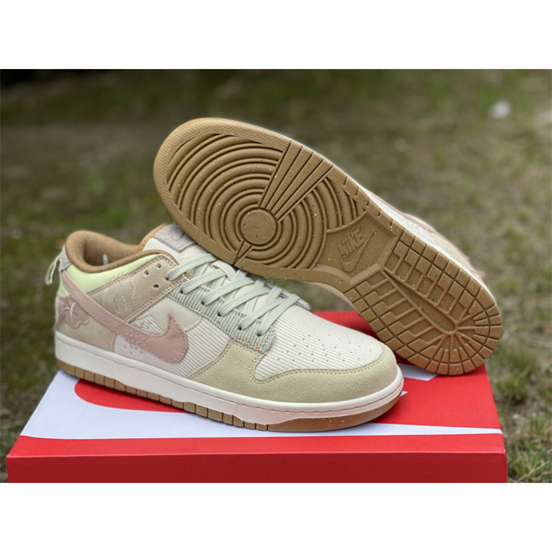 Nike Dunk Low On The Bright Side Sneaker Taupe Off White