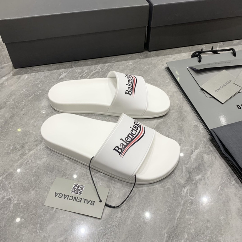 Ba*len*cia*ga pool sandals white