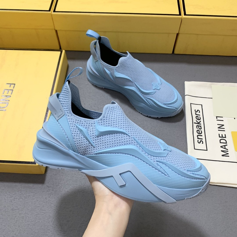 F**di flow light blue mesh running sneakers