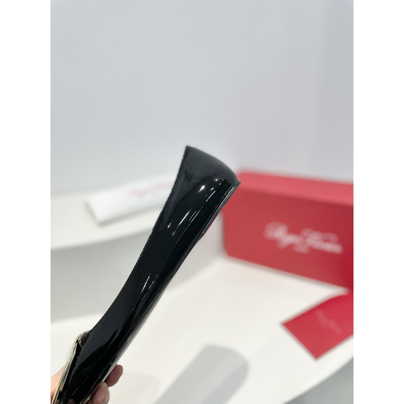 Roger Vivier Trompette Bellerine Patent-leather ballet Flats Slide Black