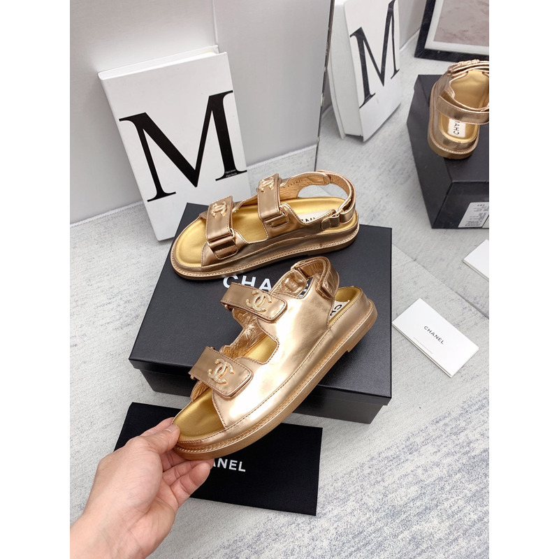 Ch*el dad sandals gold