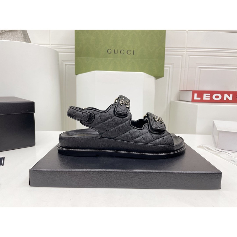 Ch*el dad dandals leather black