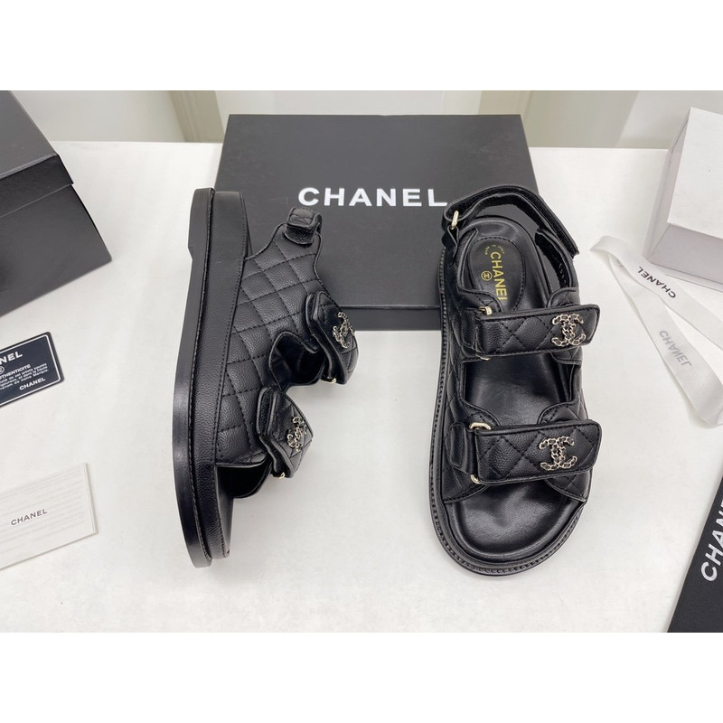 Ch*el dad dandals leather black