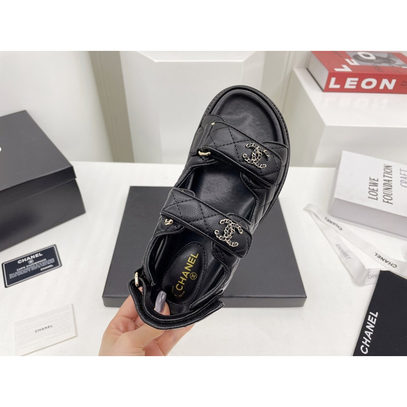 Ch*el dad dandals leather black