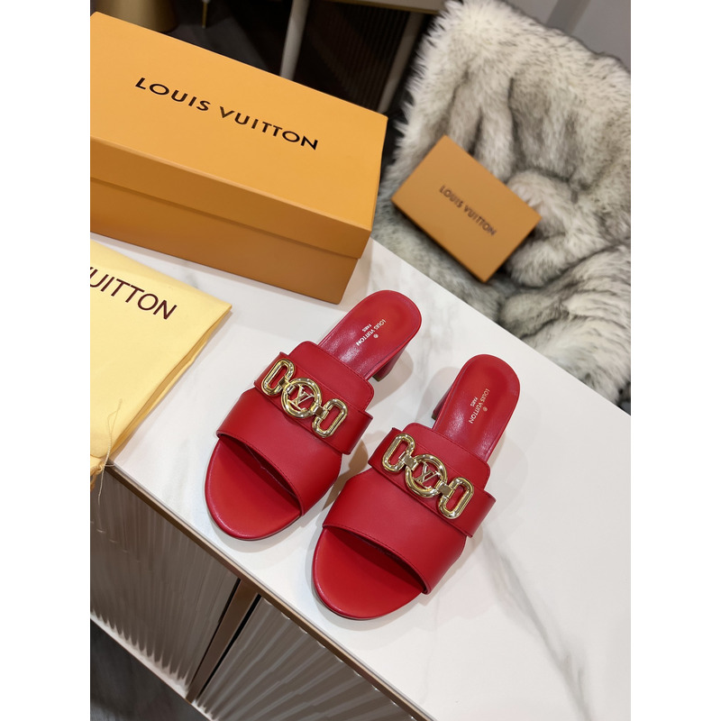 l**is V*t*n lock it mules sandals red