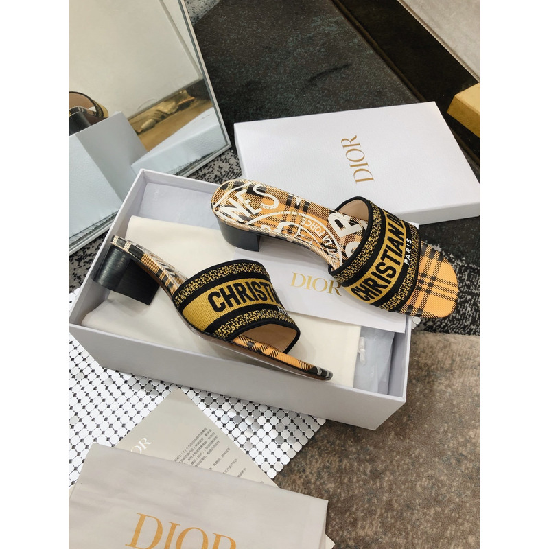 D*or jacquard embroidered sandals