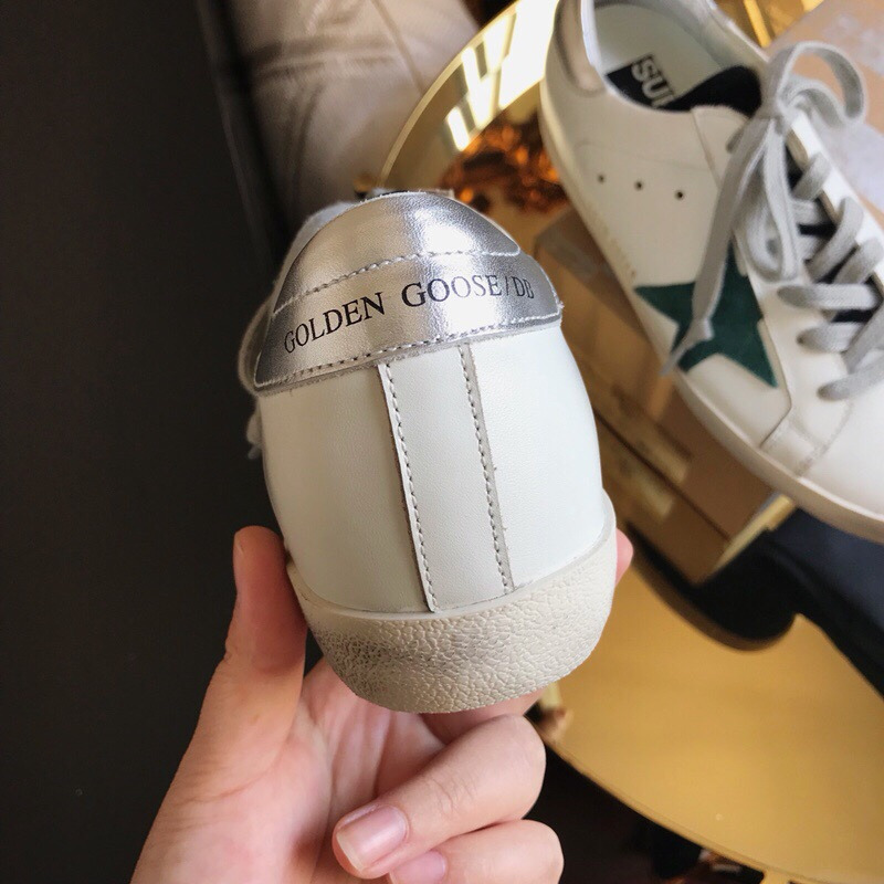 golden goose S*per-star sneakers white S*per-star sneakers with silver tongue