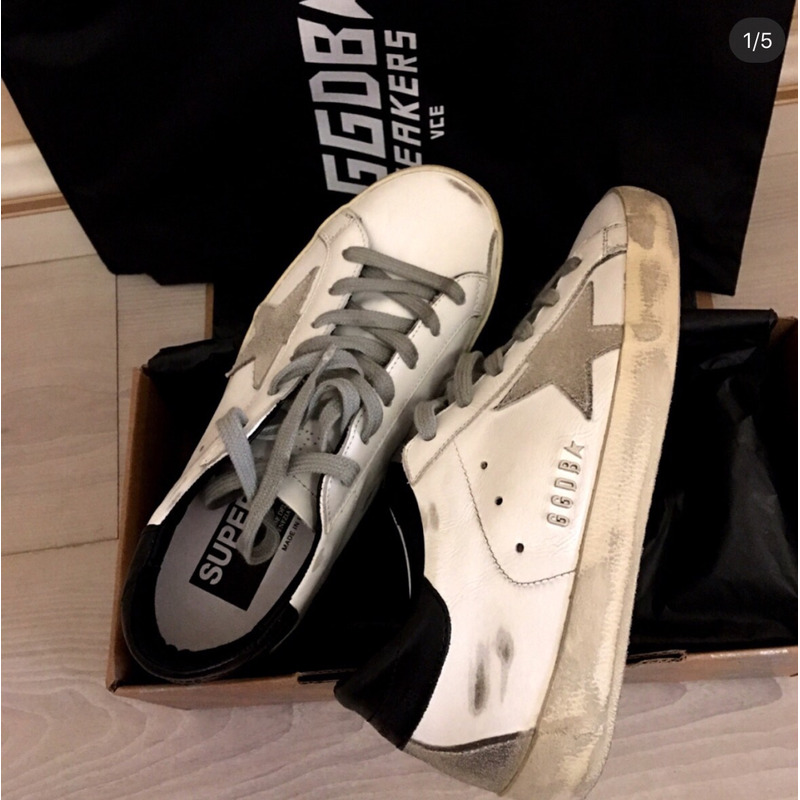 golden goose men’s S*per-star sneakers with silver star