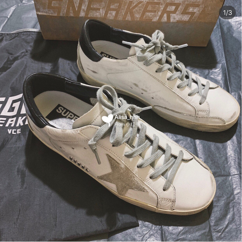 golden goose men’s S*per-star sneakers with silver star