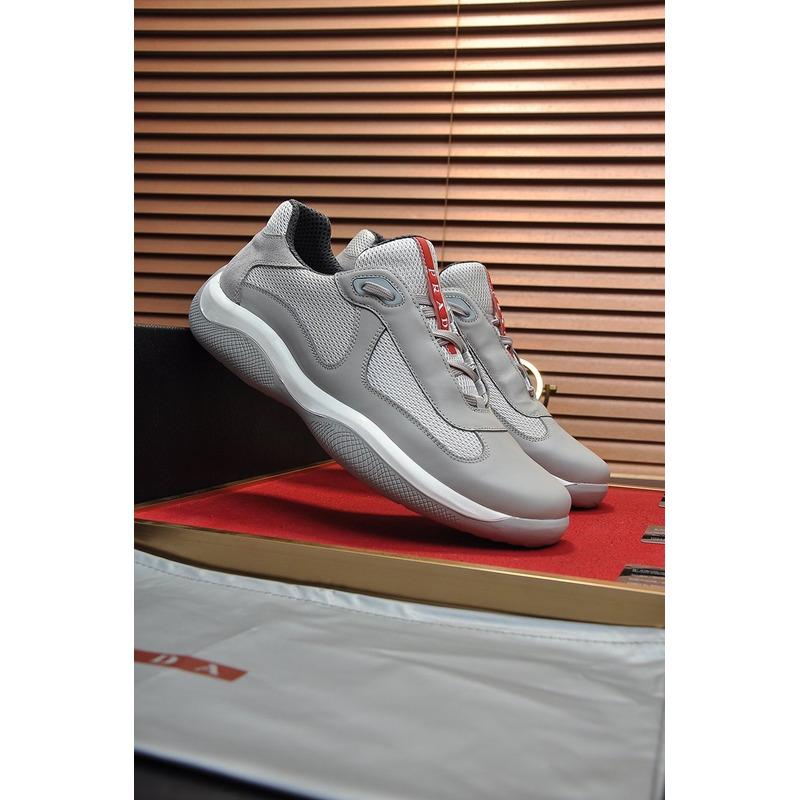 Pra*a america’s cup lace-up sneakers d.gray