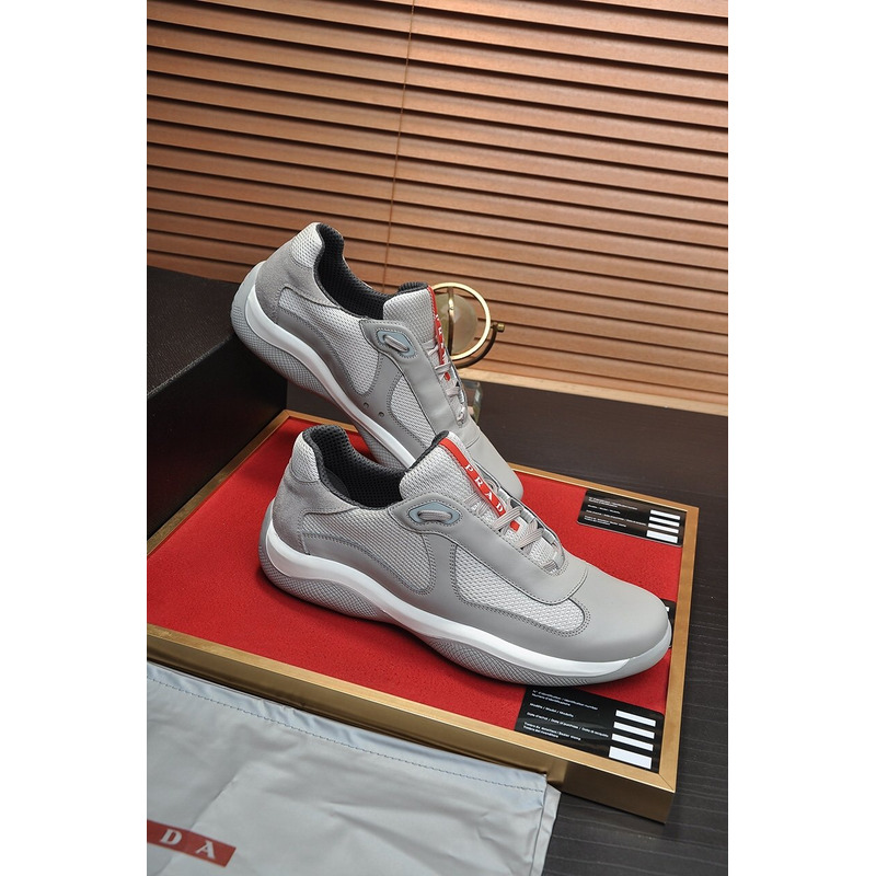 Pra*a america’s cup lace-up sneakers d.gray