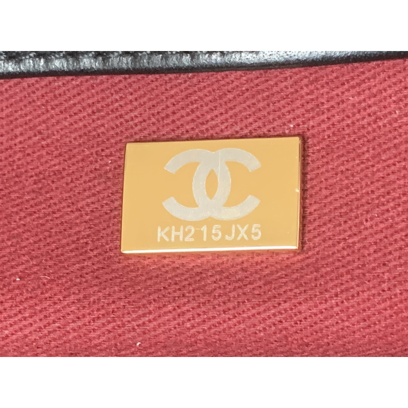 Ch*el 22 calfskin tote bag large black