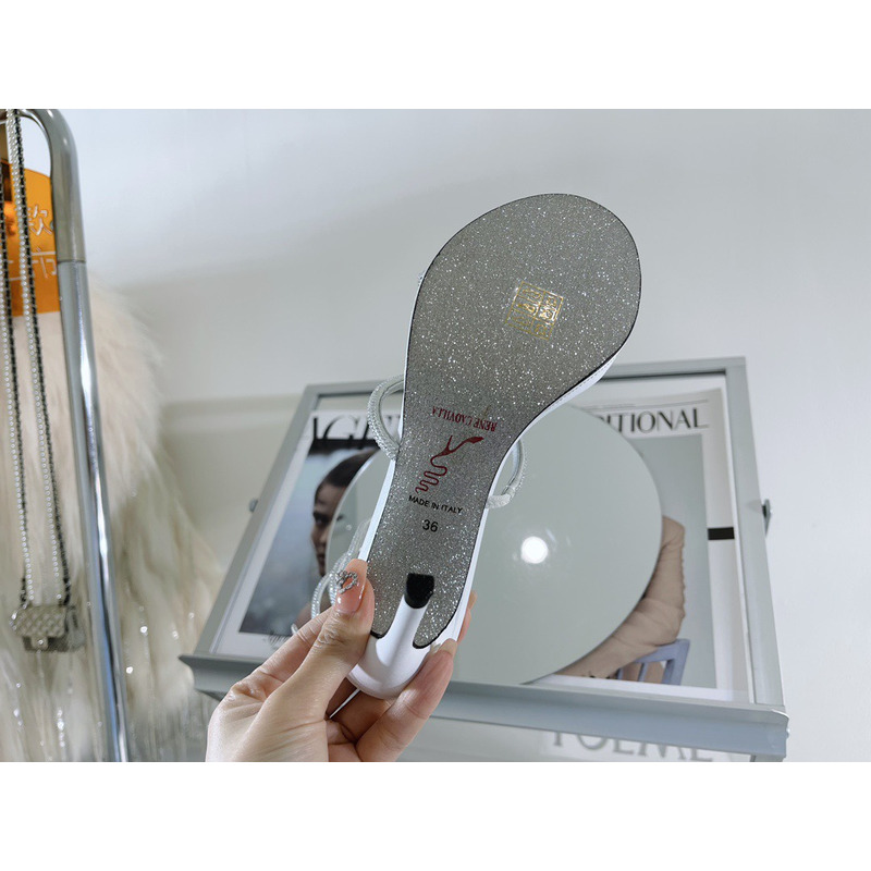 René Caovilla Cleo Glittered Sandals