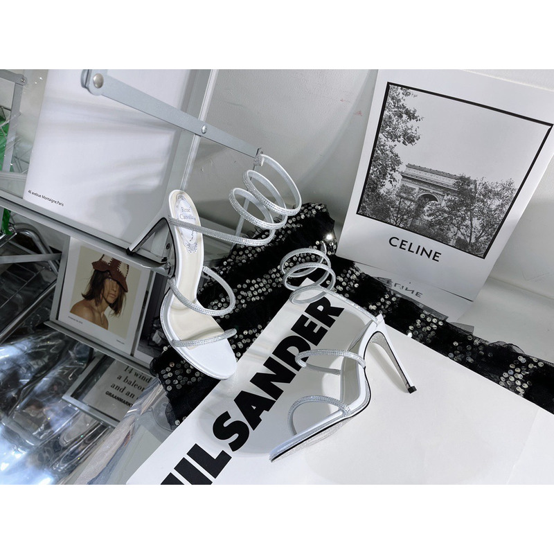 René Caovilla Cleo Glittered Sandals