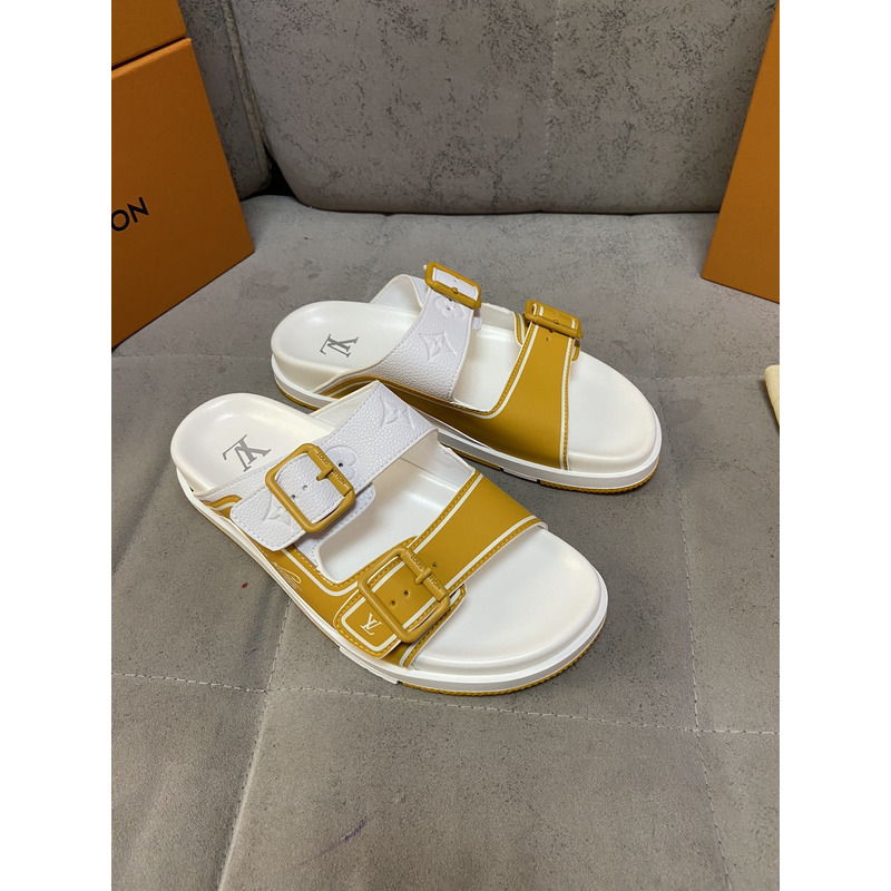 l**is V*t*n trainer mule white  & orange