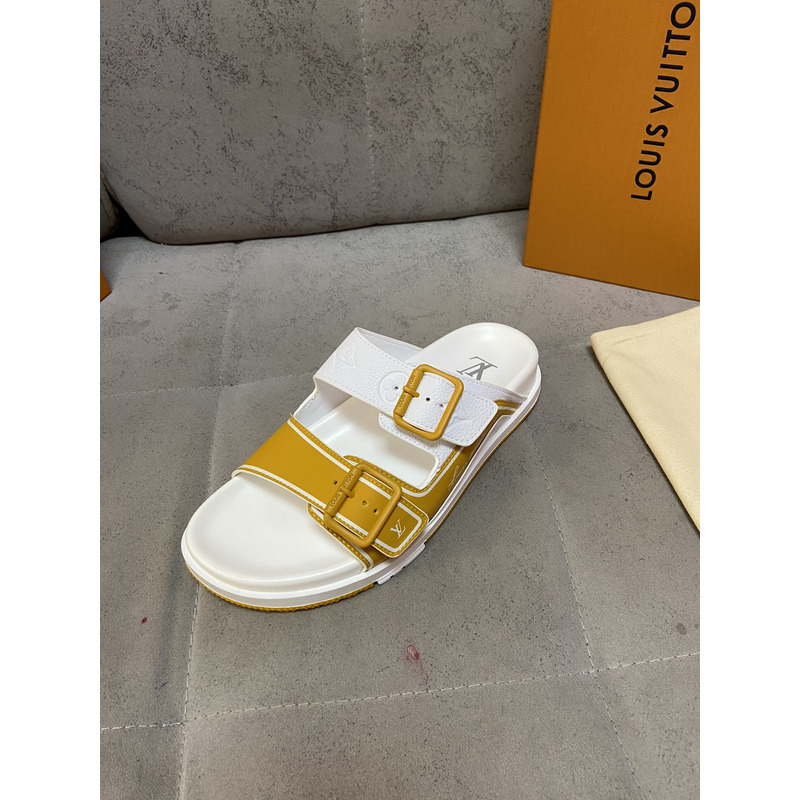 l**is V*t*n trainer mule white  & orange