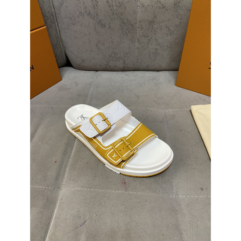 l**is V*t*n trainer mule white  & orange