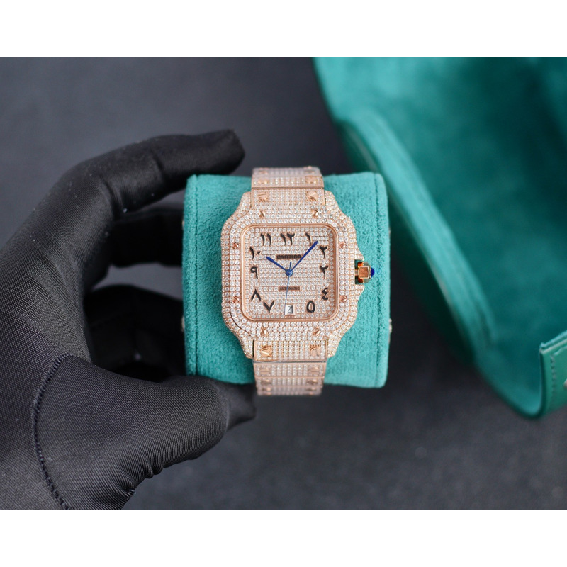 cartier santos de cartier large wssa0018 Di*m*nds stainless steel watch