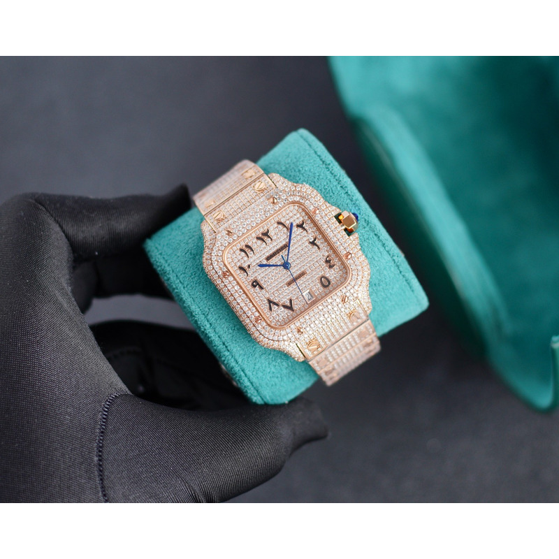 cartier santos de cartier large wssa0018 Di*m*nds stainless steel watch