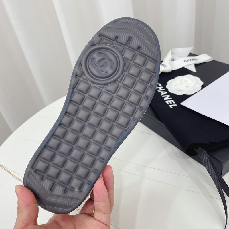 Ch*el fabric calf suede & caviar calf leather white dark pink & black