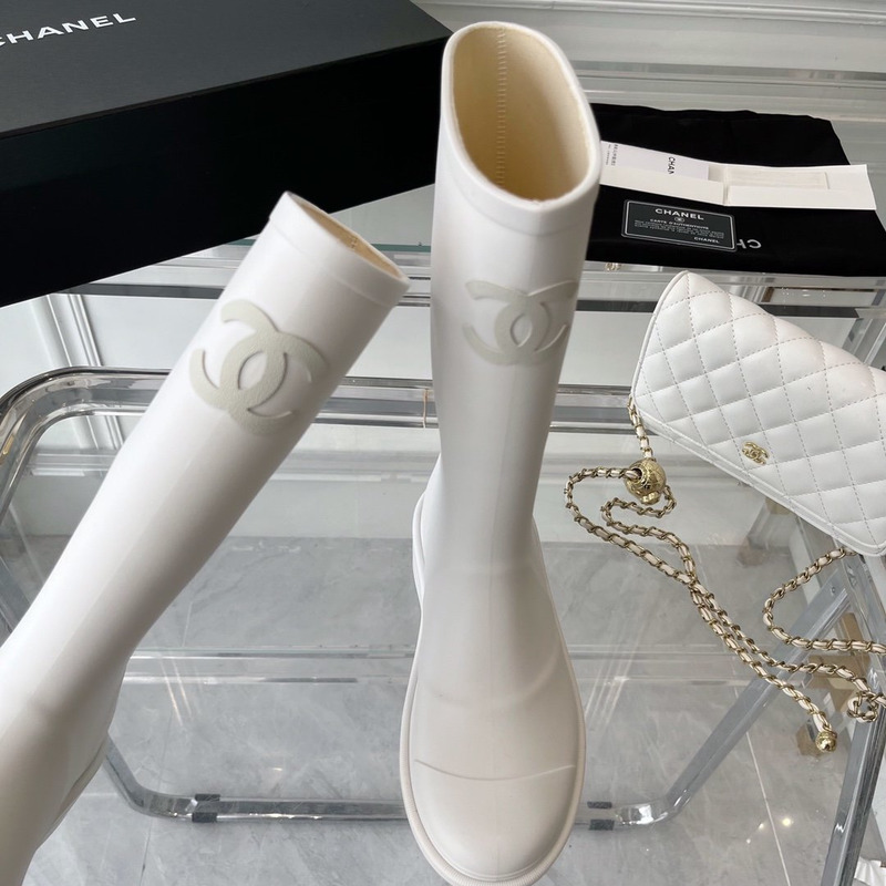 Ch*el wellington boots white