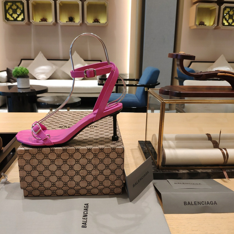 Ba*len*cia*ga fetish 80mm sandal pink