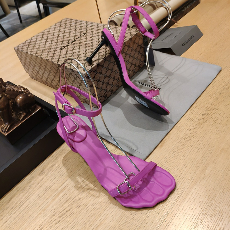 Ba*len*cia*ga fetish 80mm sandal pink