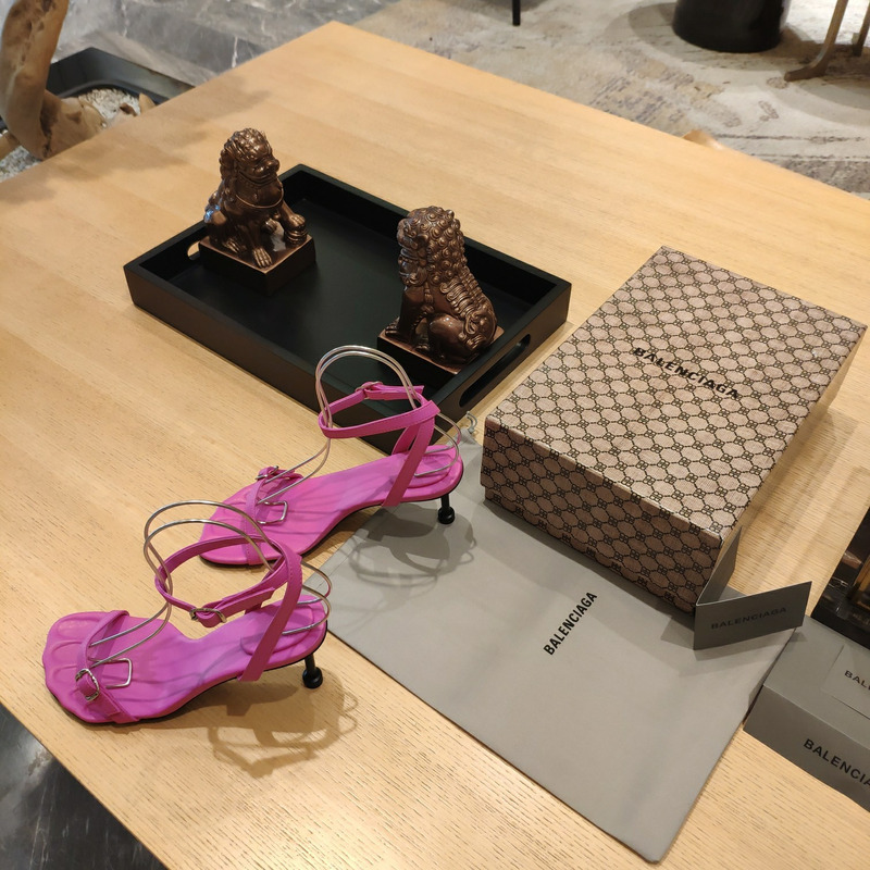 Ba*len*cia*ga fetish 80mm sandal pink