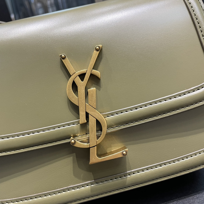 Saint Laurent S Solferino Box Shouler Bag Avocado Green