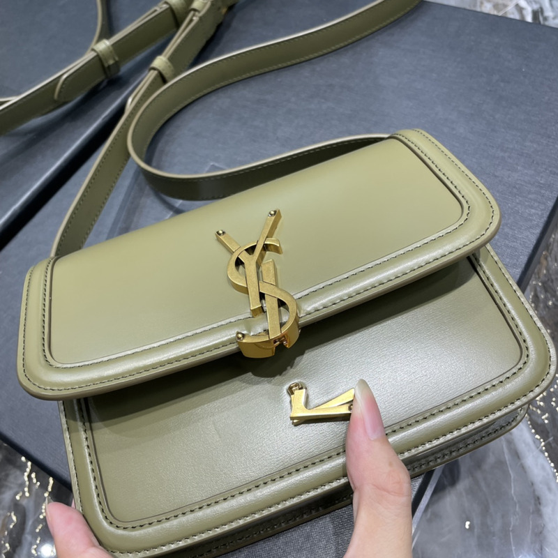 Saint Laurent S Solferino Box Shouler Bag Avocado Green