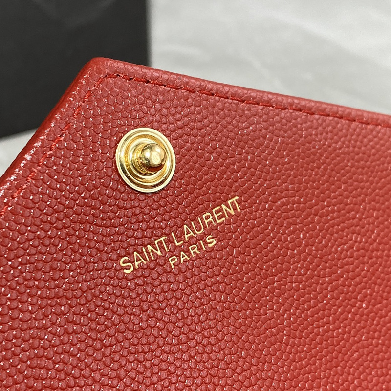 Saint Laurent Monogram Envelope Bag Red